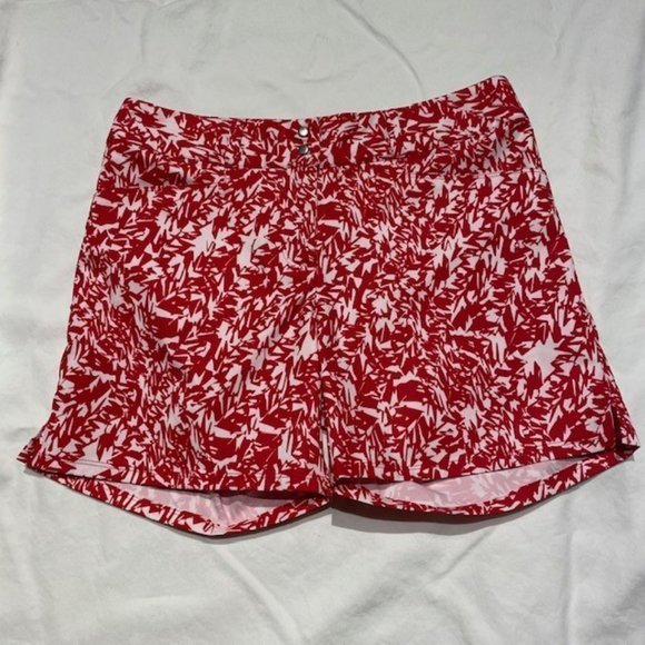Adidas Anna‎ Nordqvist Golf Shorts Women's Size 6 Red & White Floral Print - Picture 7 of 9